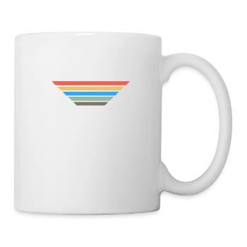 Bunte Balken Streifen Dein Text Geschenk - Tasse - Weiß - Rechts
