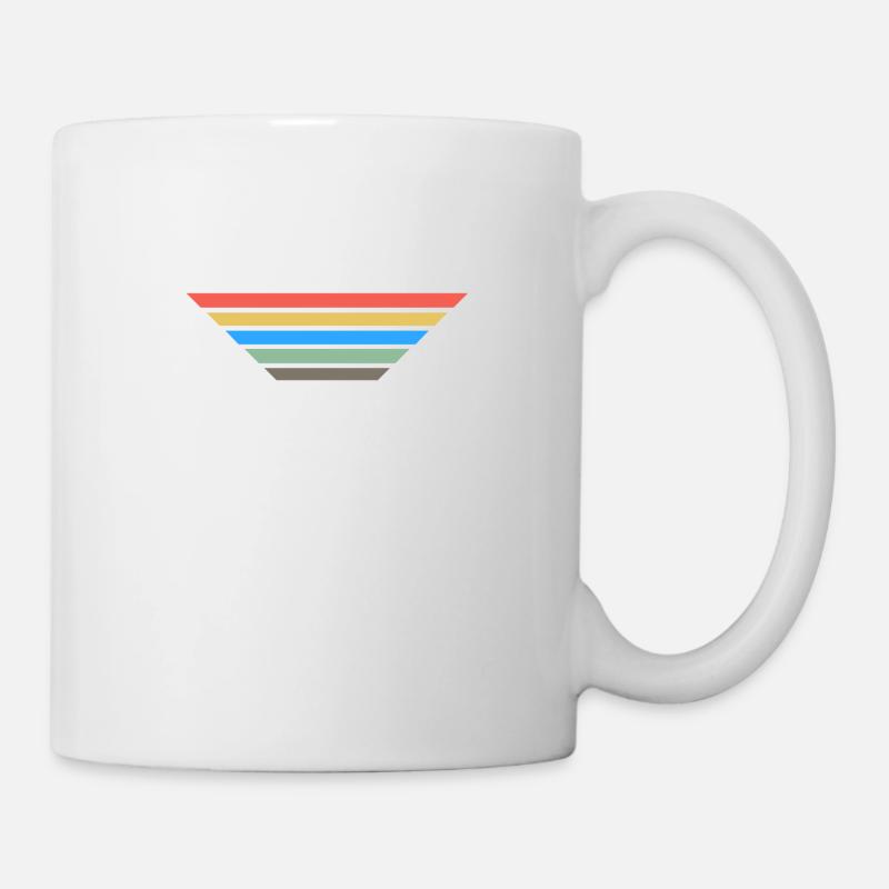 Bunte Balken Streifen Dein Text Geschenk - Tasse - Weiß