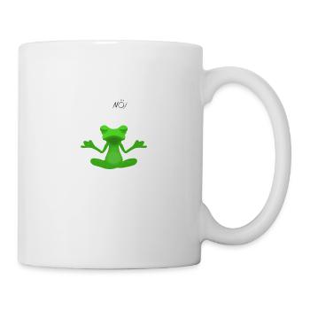Statement Frosch Nö Fun I Nein Yoga Meditation - Tasse - Weiß - Rechts