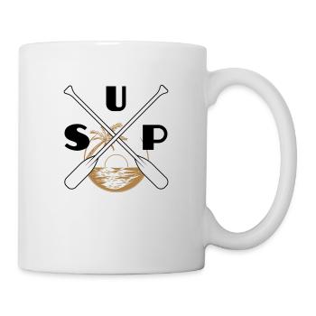 Stand up paddling Sunset retro - Tasse - Weiß - Rechts