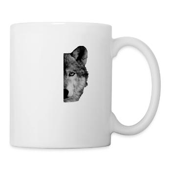 Ein halber Wolf - Tasse - Weiß - Rechts