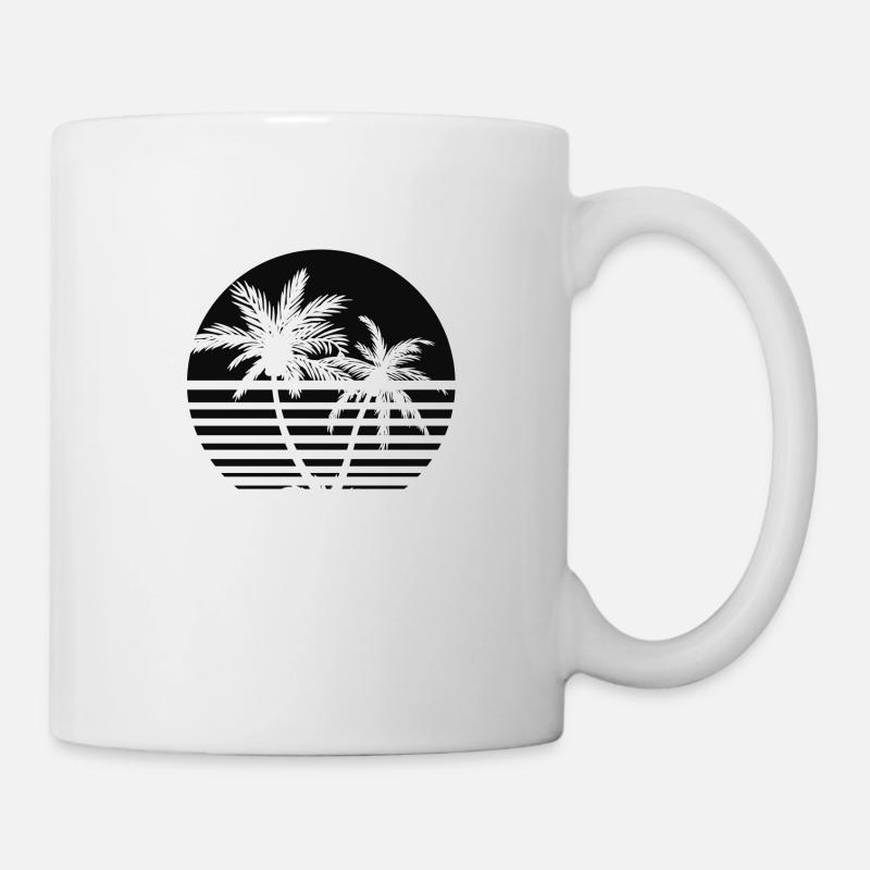 Palm Sunset - Tasse - Weiß