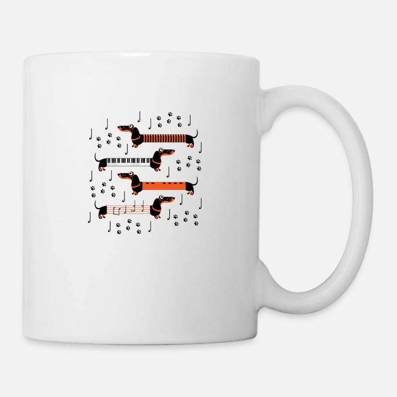 Musical Dachshunds - Musical Dachshund - Mug - white