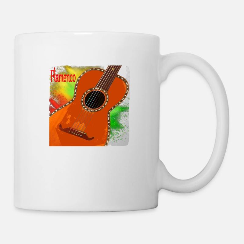 Flamenco Guitar Color Splash - Tasse - Weiß