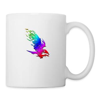 Eagle | Oiseau de proie attaque chasseur sauvage coloré - Mug blanc - blanc - Droite