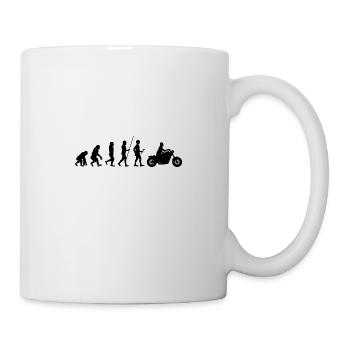 Train routier cadeau moto Evolution - Mug blanc - blanc - Droite