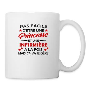 Princesse et Infirmière - Mug blanc - blanc - Droite