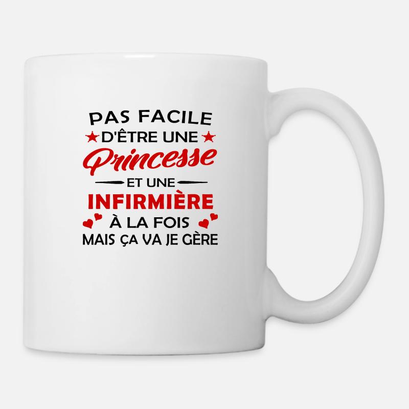 Princesse et Infirmière - Mug blanc - blanc