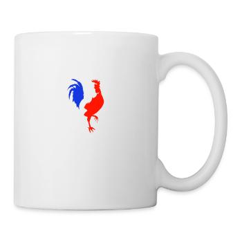 rooster blue white red - Mug - white - Right