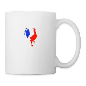 rooster blue white red - Mug - white - Right