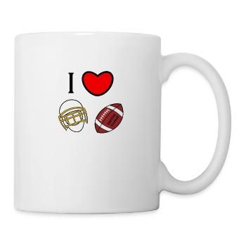 I love American Football - Tasse - Weiß - Rechts