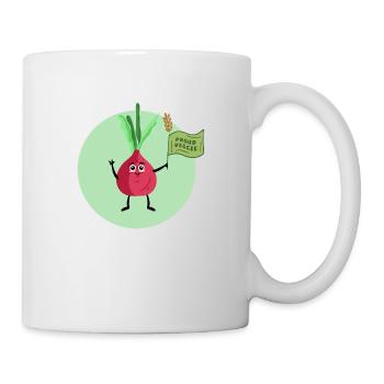 Lustiges Radieschen Vegan Veganerin Natur Gemüse - Tasse - Weiß - Rechts