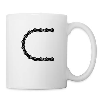 Chaîne de vélo - Mug blanc - blanc - Droite