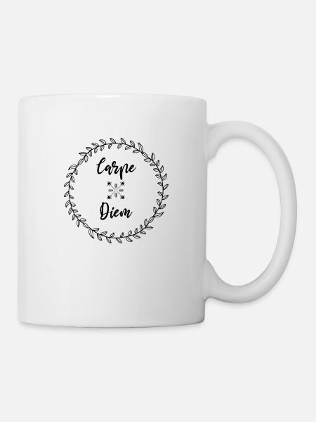 Carpe Diem, vivre le jour le jour, hippie, zen - Mug blanc - blanc