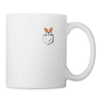 Corgi in the bag crazy dog lover - Mug - white - Right