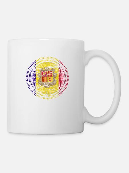 Andorra Flagge - Tasse - Weiß