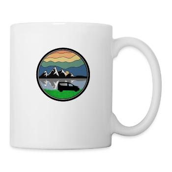 Joli motif de campeur, voyage, van, lever de soleil - Mug blanc - blanc - Droite