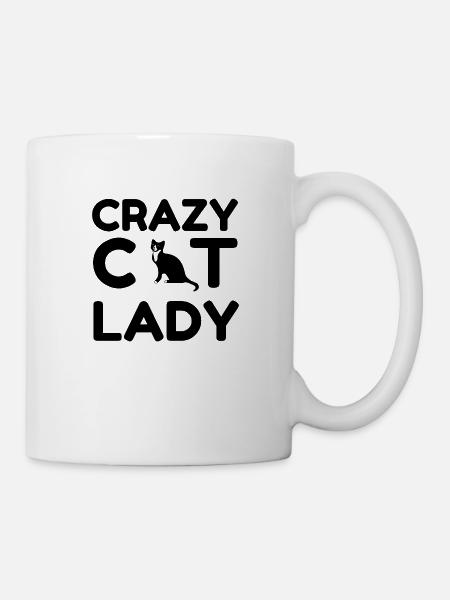 CRAZY CAT LADY - Mug - white