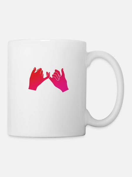 Pinky Swear Pinky Promise Idée cadeau couple - Mug blanc - blanc