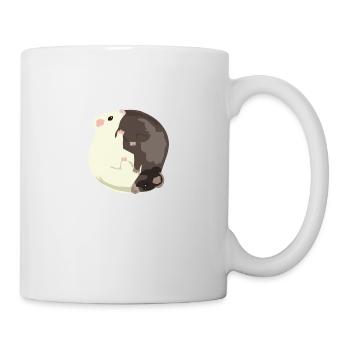 Yin Yang Schwarze und weiße Frettchen Geschenk - Tasse - Weiß - Rechts