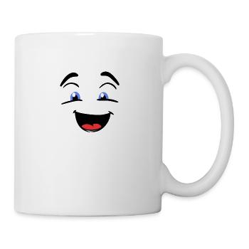 funny face smiley smile - Mug - white - Right