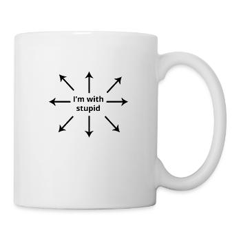 I m with Stupid - Tasse - Weiß - Rechts