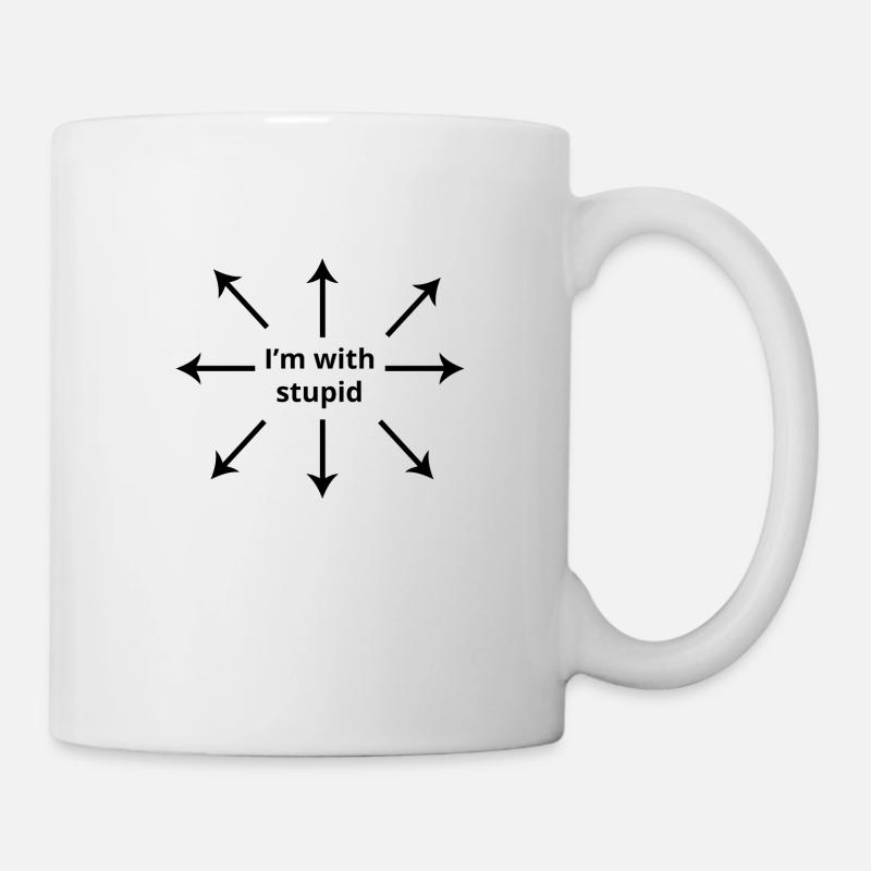 I m with Stupid - Tasse - Weiß