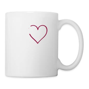 I love ice skating figure skating heart - Mug - white - Right