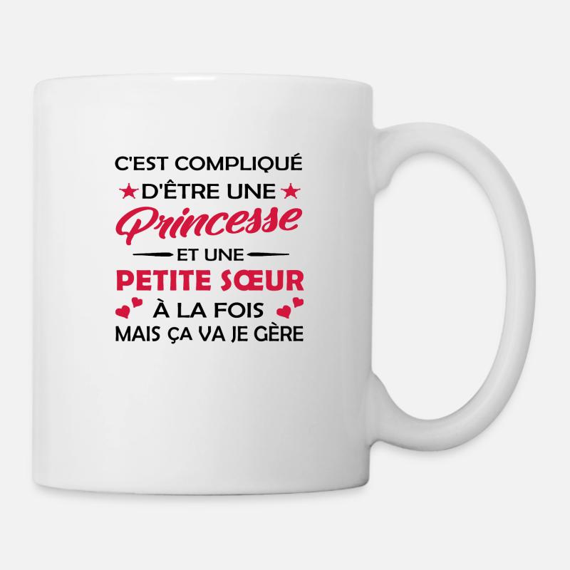une princesse et une petite sœur à la fois - Mug blanc - blanc