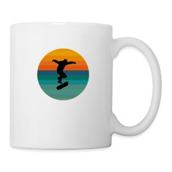 Skate, skaten, Skater, Skateboard - Tasse - Weiß - Rechts