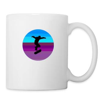 Skate, skaten, Skater, Skateboard - Tasse - Weiß - Rechts