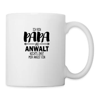 Papa Anwalt Spruch Beruf Geschenk - Tasse - Weiß - Rechts