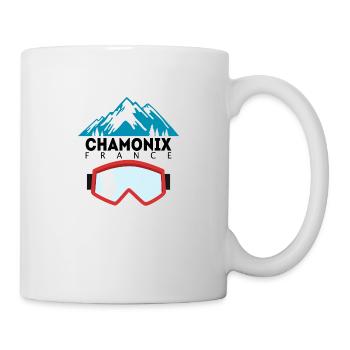 Cadeau de sports d'hiver des montagnes de Chamonix France - Mug blanc - blanc - Droite