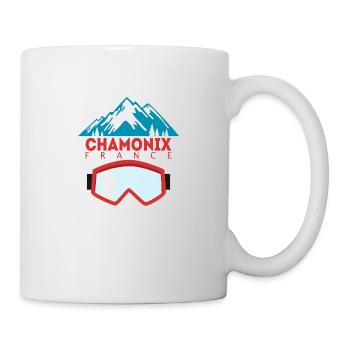 Cadeau de sports d'hiver des montagnes de Chamonix France - Mug blanc - blanc - Droite
