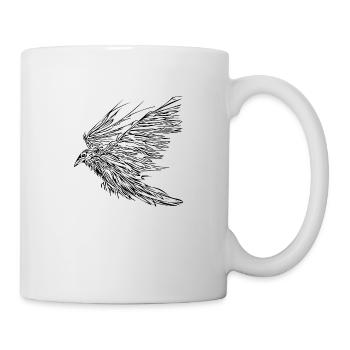 Fliegender Rabe - Tasse - Weiß - Rechts