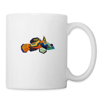 Mandarin Fisch - Tasse - Weiß - Rechts