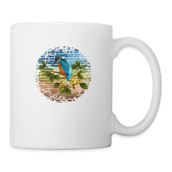 Oiseau Kingfisher - Mug blanc - blanc - Droite