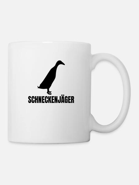 Schneckenjäger Laufente - Tasse - Weiß