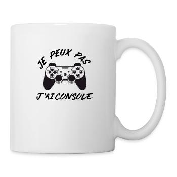 je peux pas j'ai console - Mug blanc - blanc - Droite