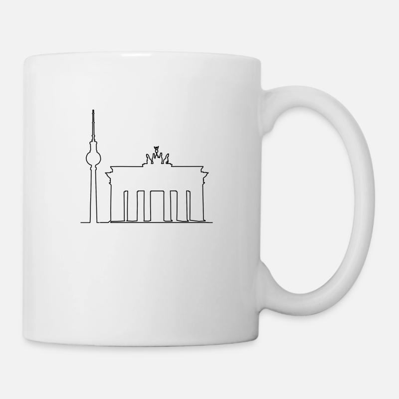 Tour de télévision de Berlin Brandenburger Tor - Mug blanc - blanc