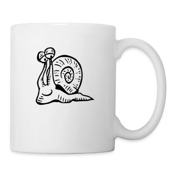 Escargot noir - Mug blanc - blanc - Droite