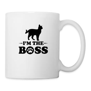 Je suis le patron de cadeau de chat d'amour de chat de patron de chat - Mug blanc - blanc - Droite