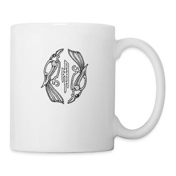 Hugin und Munin - Odins Raben - Tasse - Weiß - Rechts