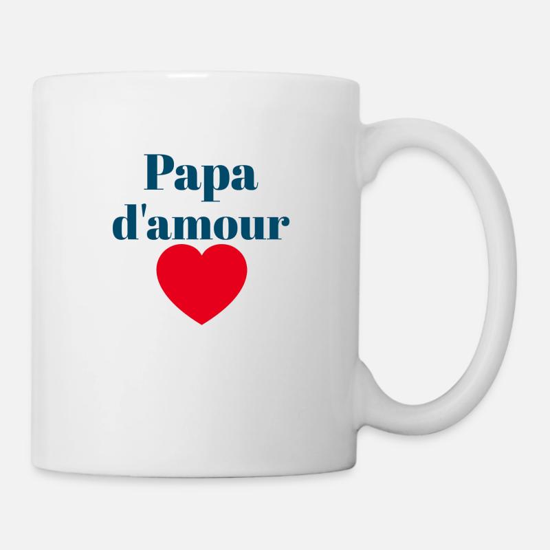 Papa d'amour à moi, je t'aime coeur - Mug blanc - blanc