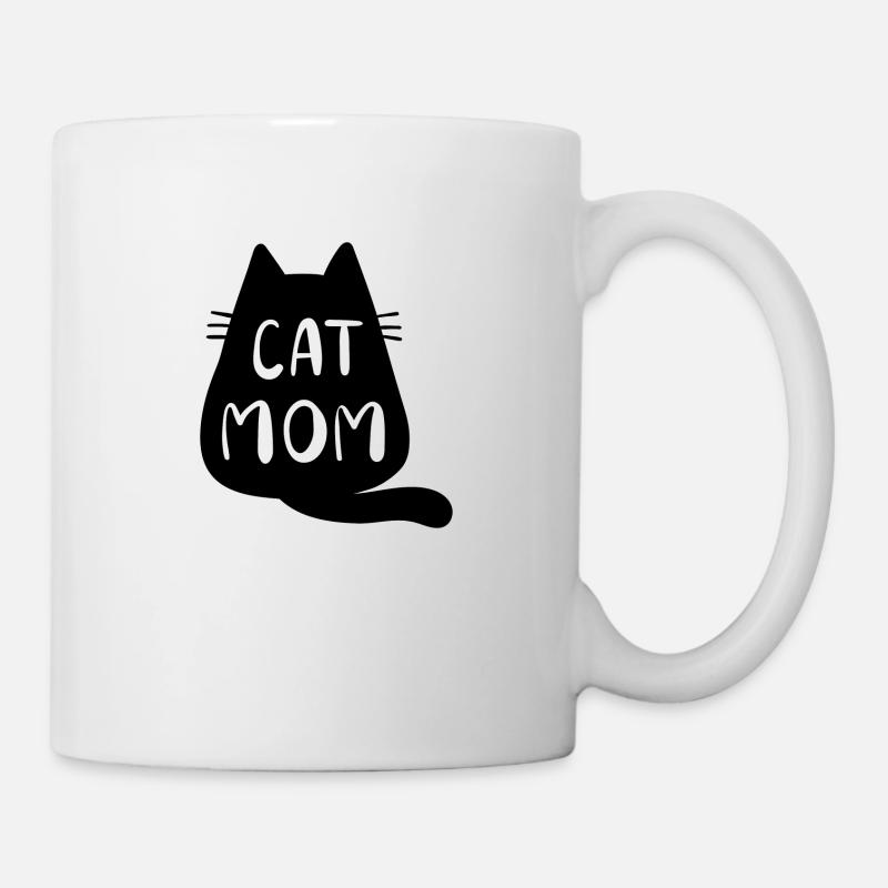 Cat Mom - Tasse - Weiß