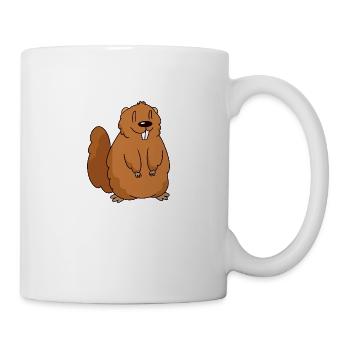 Une douce marmotte comme idée cadeau - Mug blanc - blanc - Droite