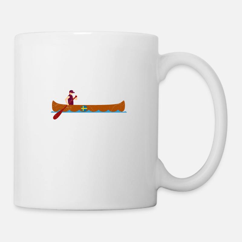 Canoë Canoë Suède Idée cadeau drôle - Mug blanc - blanc