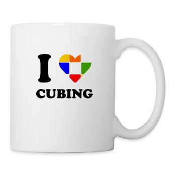 I Love Cubing Speedcubing Speedsolving - Tasse - Weiß - Rechts
