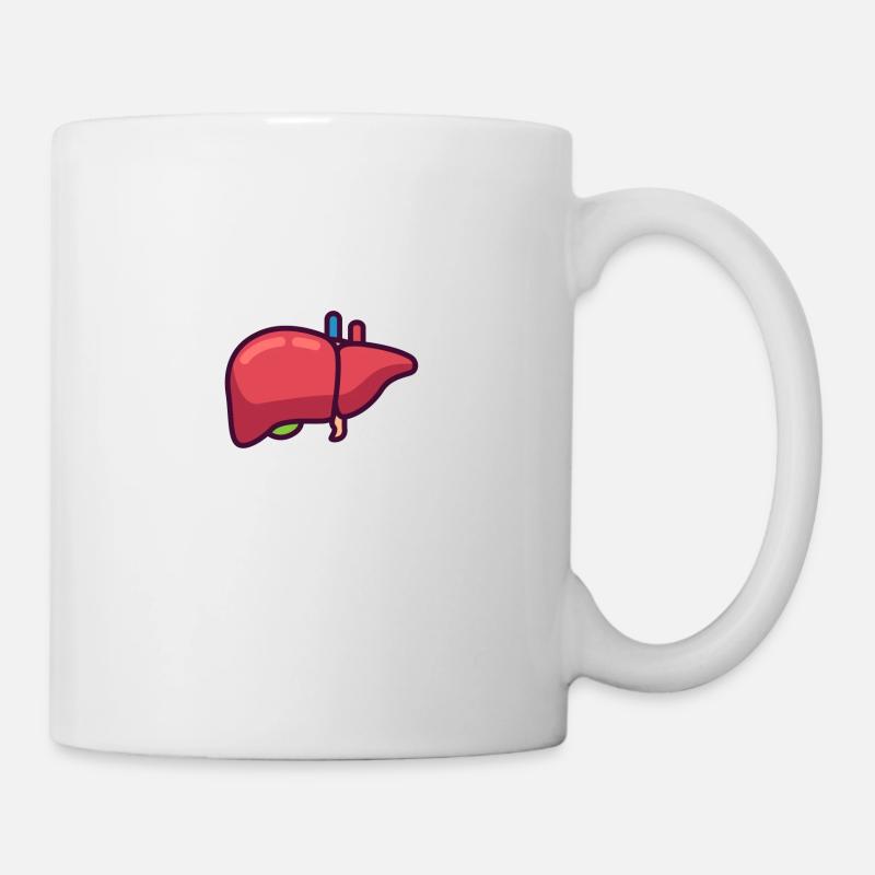 Leber - Tasse - Weiß