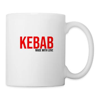 kebab made with love fast food specialty logo - Mug - white - Right